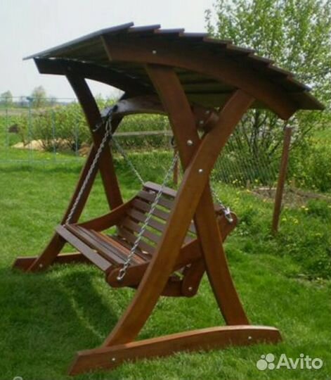 Качель люкс из массива сосны