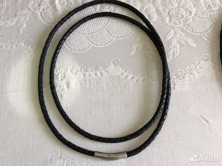 Гайтан из натуральной кожи ручного плетения