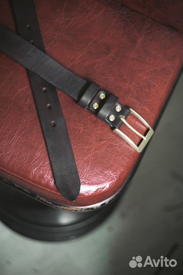 Кожаный ремень Brown Brass 40мм