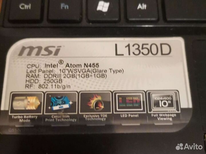 Нетбук MSI L1350D