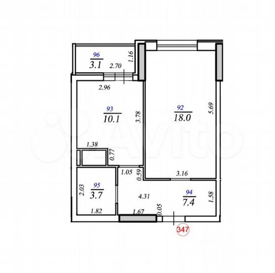 1-к. квартира, 40,4 м², 22/26 эт.