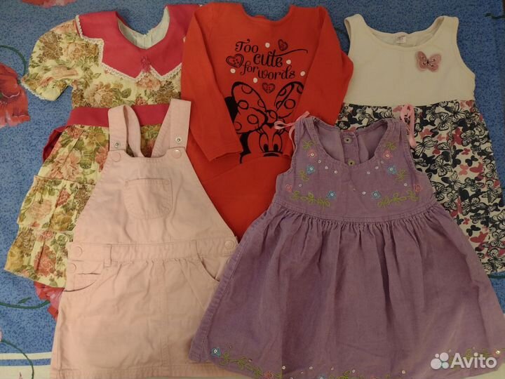 Большой пакет одежды для девочки 86- 92 размер