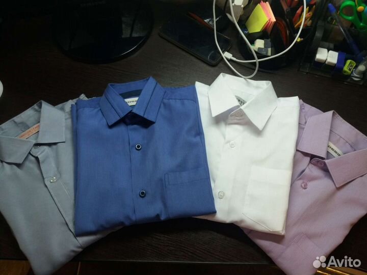 Рубашки школьные 4шт пакетом 134
