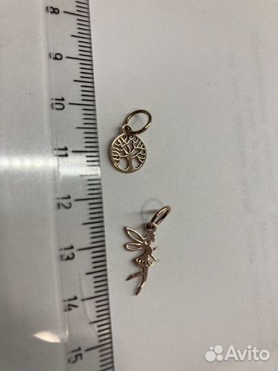 Подвеска серебро позолоченное