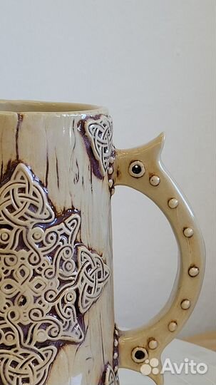 Кружка керамическая декоративная ручной работы