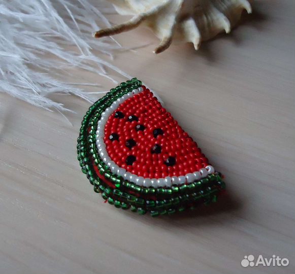 Брошка-арбуз