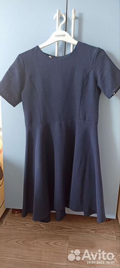 Платье школьное синее размер 36