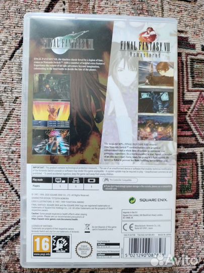 Final Fantasy 7, 8 Nintendo switch картридж