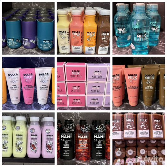 Косметика dolce milk гель, шампунь,маска,молочко