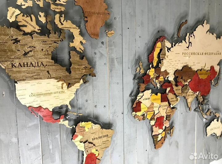 Декоративная карта мира