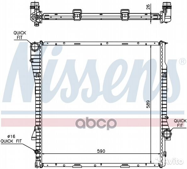 Радиатор основной 60788A Nissens