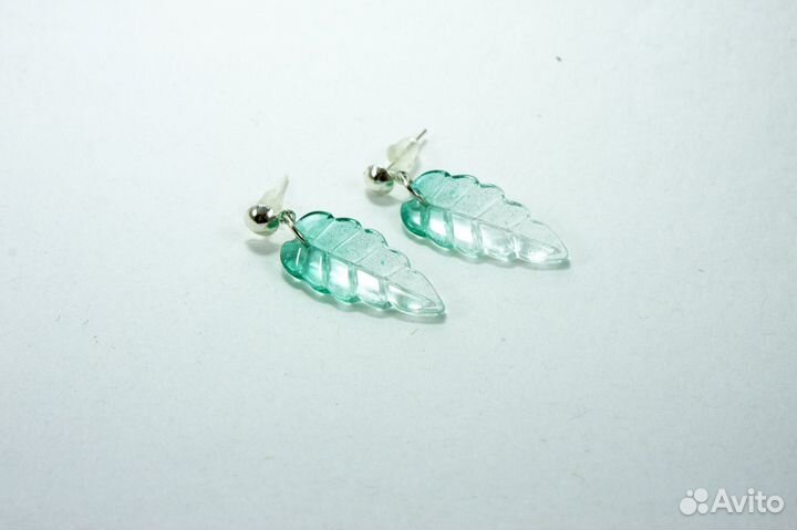 Серьги Листик