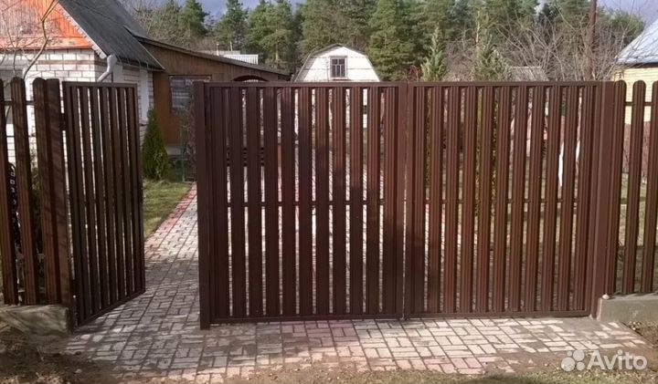 Забор металлический быстро работа по договору