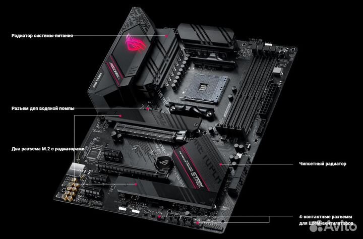 Б/у Мат.плата AM4 asus ROG strix B550-F Gaming