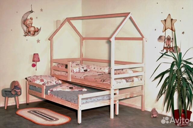 Кровать домик Софа 3, массив сосны. Производитель