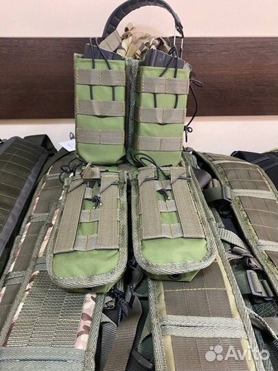 Подсумок штурмовой открытый под 2 магазина ак