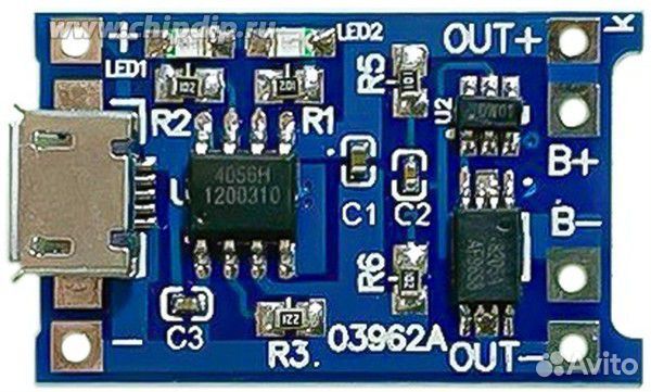 Плата защиты и зарядки li-ion аккумулятора
