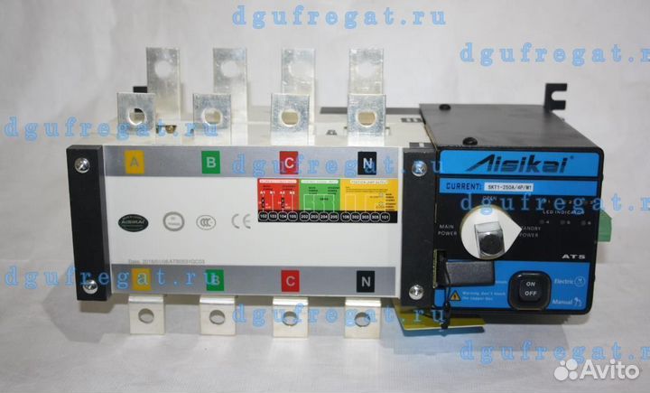 Рубильник реверсивный SKT1-100A/4P/M1 aisikai