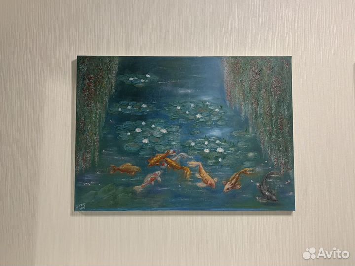 Рыбки «Кои», масло, 50*70