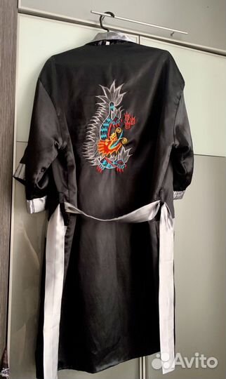 Халат из атласного шелка 44-48