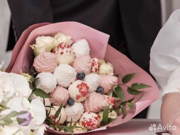 Клубника в шоколаде с цветами за 2 часа