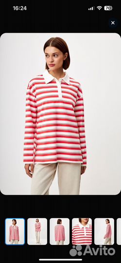 Лонгслив в полоску Sela размер S