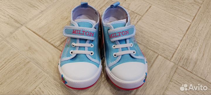 Кеды на дев, 26р, Россия, бело-голубые, не носили