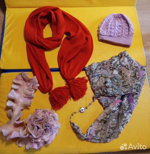 Палантин, шарфы, шапка - зимнее