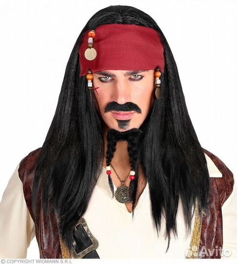 Парик Карибского Пирата с банданой