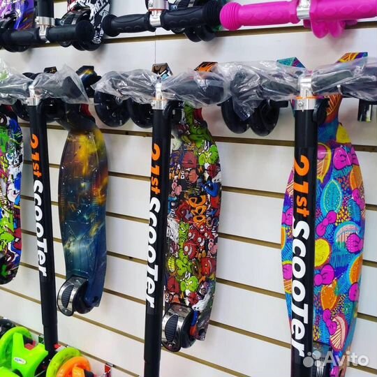 Самокат Maxi принт складной