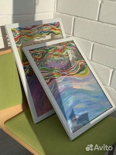 Две картины на стекле 30х40