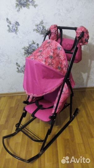 Санки - коляска детские с колесиками