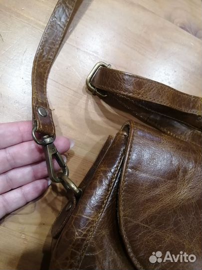 Сумка натуральная кожа коричневая