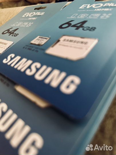 Карта памяти Samsung microSD EVO Plus 64GB