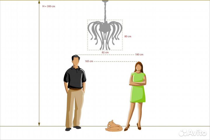 Люстра подвесная модерн, хай-тек