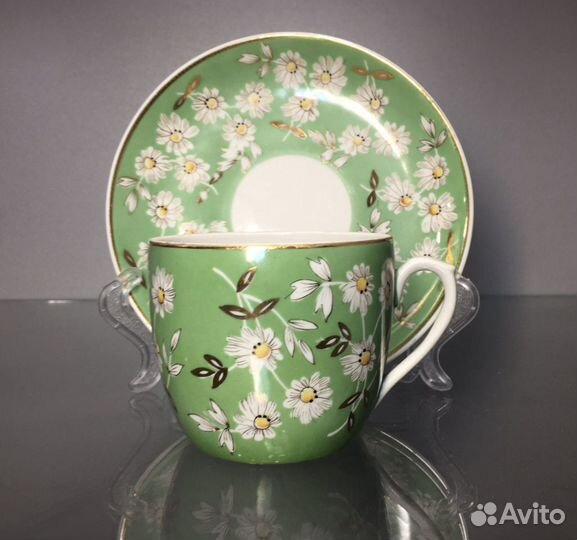 Чашка с блюдцем Песочное. 1960г. Люкс