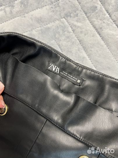 Женские кожаные шорты Zara XS-S