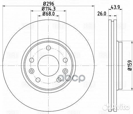 Диск(цена за шт) торм. для а/м Renault Megane I