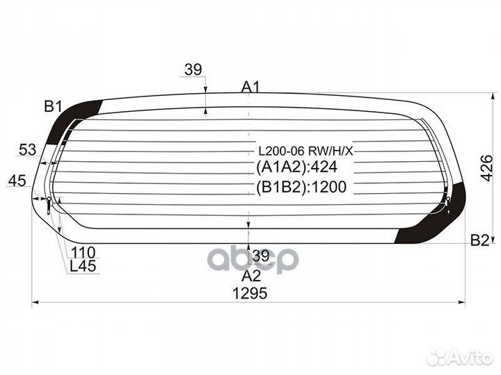 Стекло заднее (Цвет зеленый/ Обогрев/ Все типы