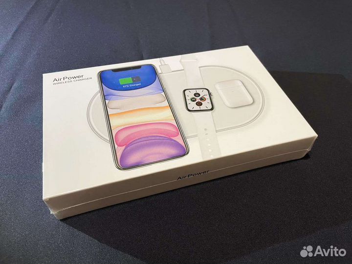 Air power беспроводная зарядка 3в1 новая в упаковк
