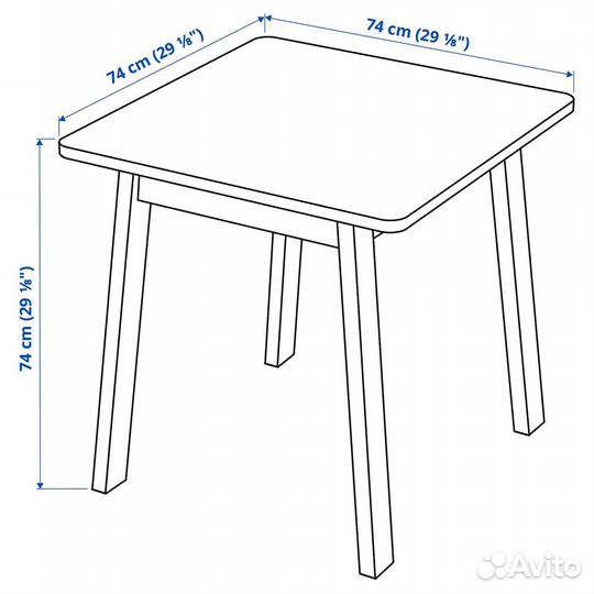 Norraker/Норрокер стол из массива дерева ikea/икеа