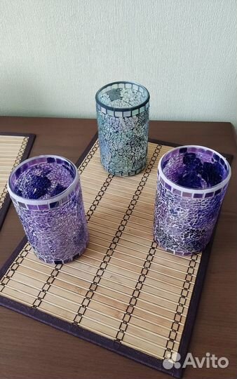 Вазы из цветного стекла