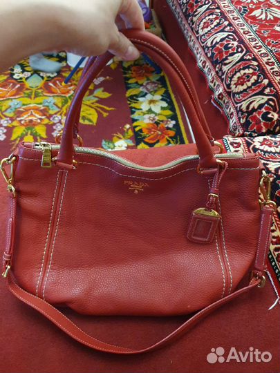 Сумка натуральная кожа prada оригинал