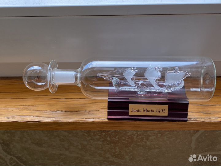 Корабль в бутылке стекло