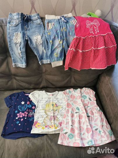 Вещи для девочки пакетом р. 92-98
