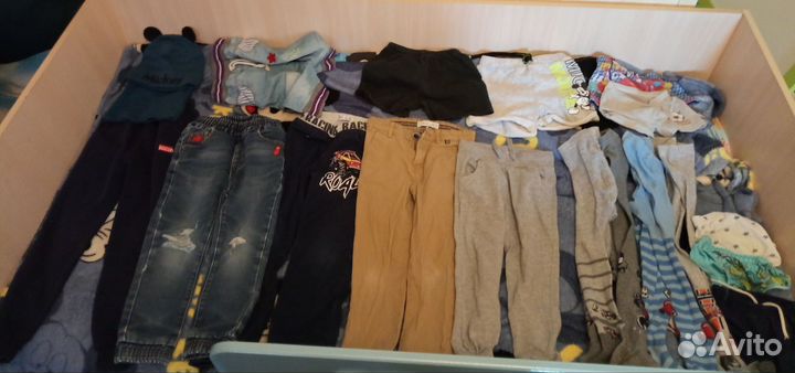 3 больших пакета на вещей мальчика 104 110р+ обувь