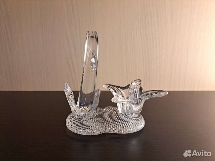Подсвечник хрустальный Лебедь