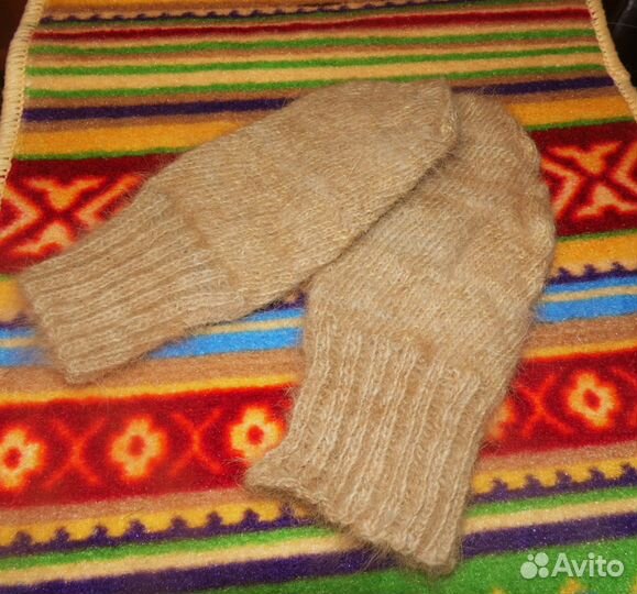 Рукавицы кожа на меху, варежки -собачья шерсть