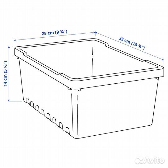 Uppsnofsad IKEA 904.407.64 Контейнер 35x25x14 см/9 л черный