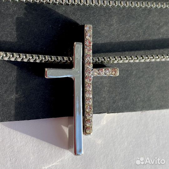 Цепочка с крестом (бижутерия Корея)